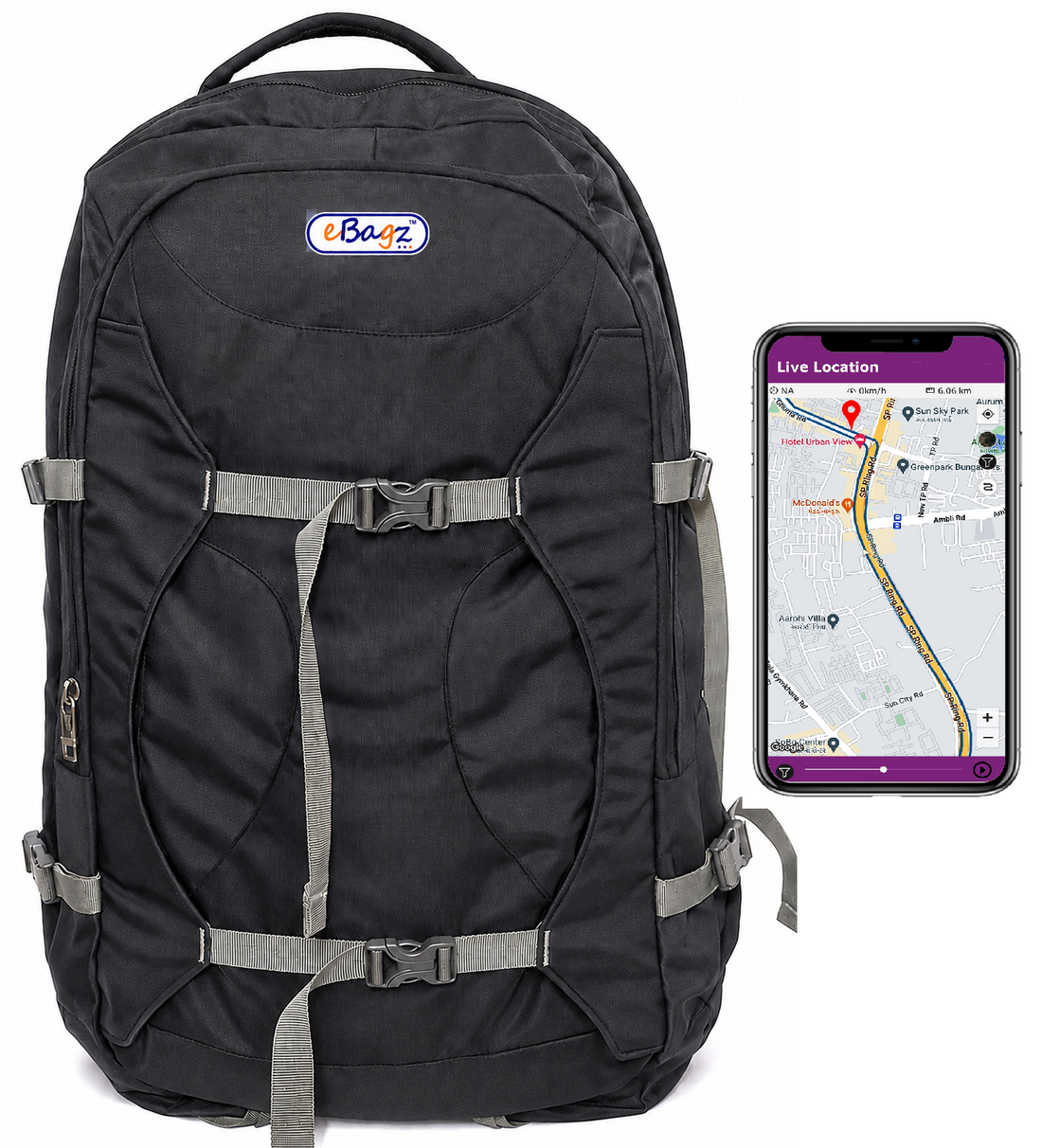 GeoTrack-V 60 Liter GPS + Voice Monitor Rucksack