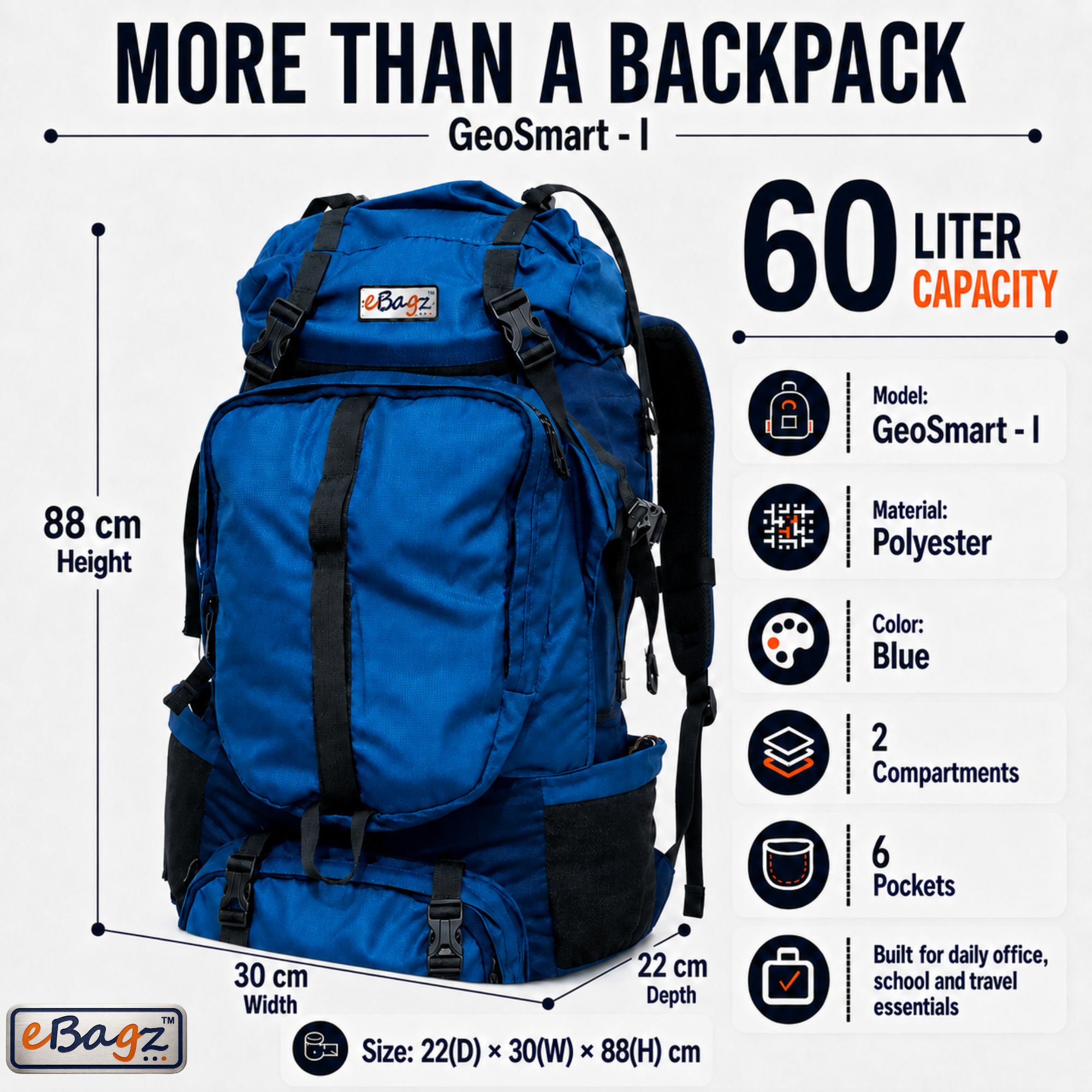 GeoSmart-I 55 Liter GPS Rucksack
