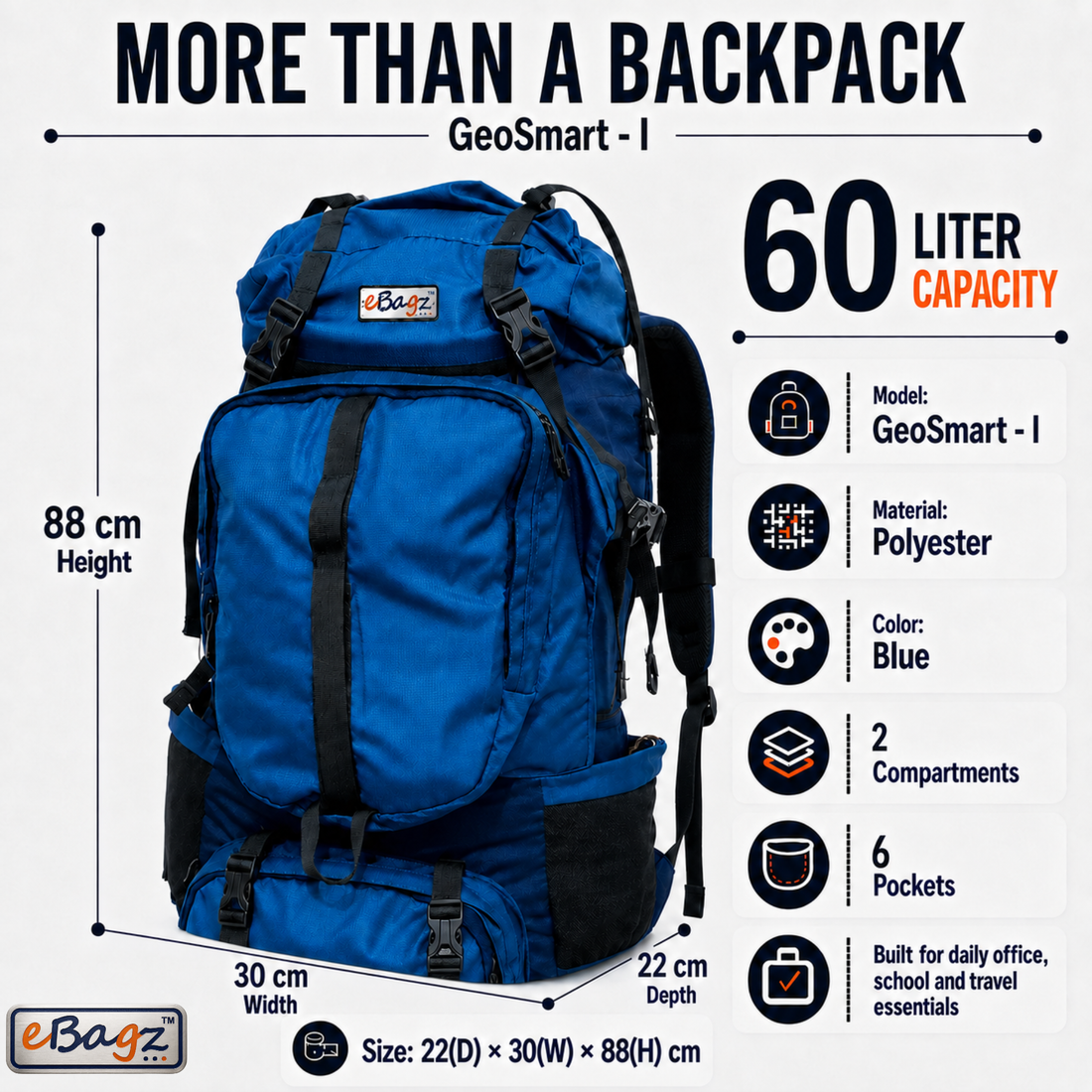 GeoSmart-I 55 Liter GPS Rucksack
