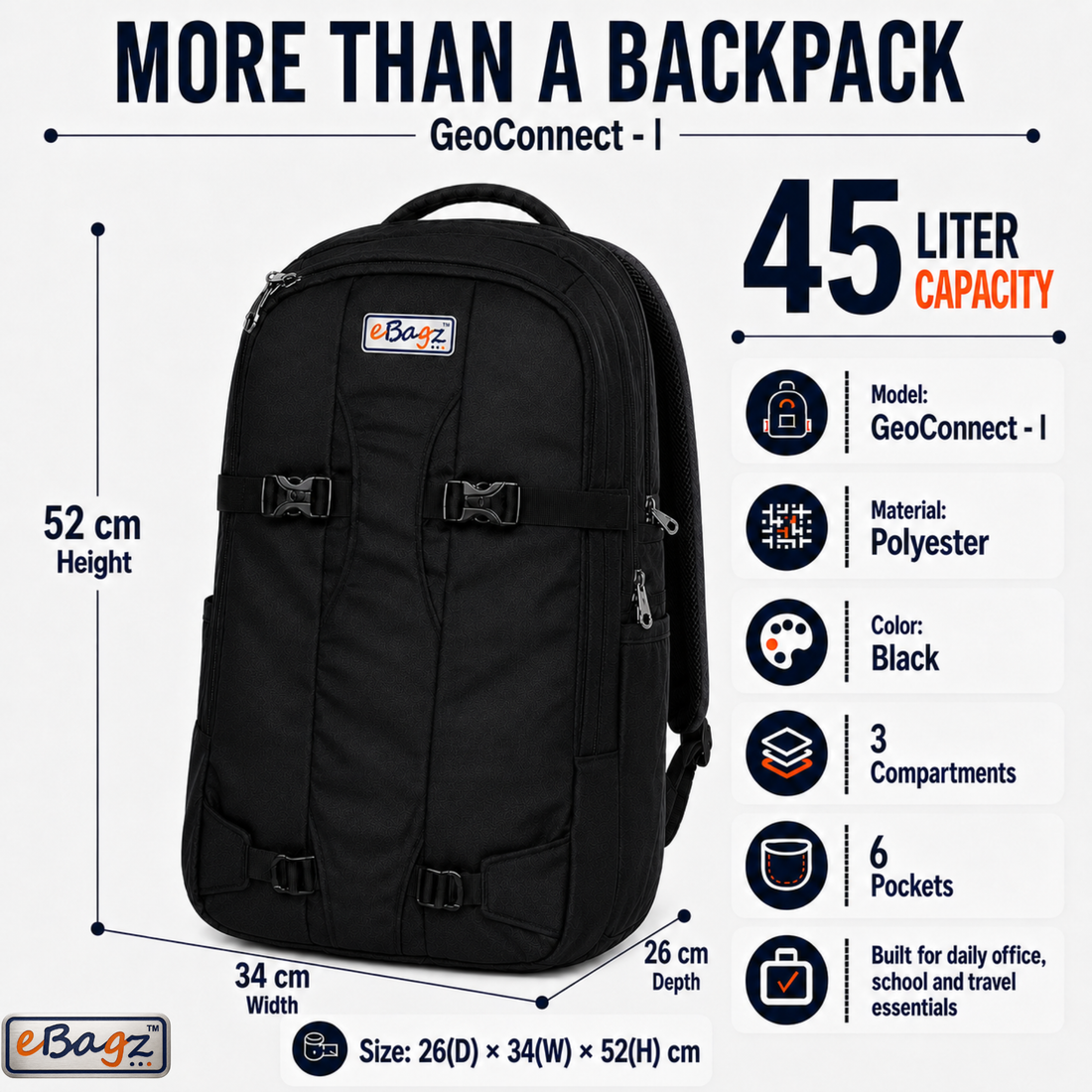 GeoConnect-I 45 Liter GPS Rucksack