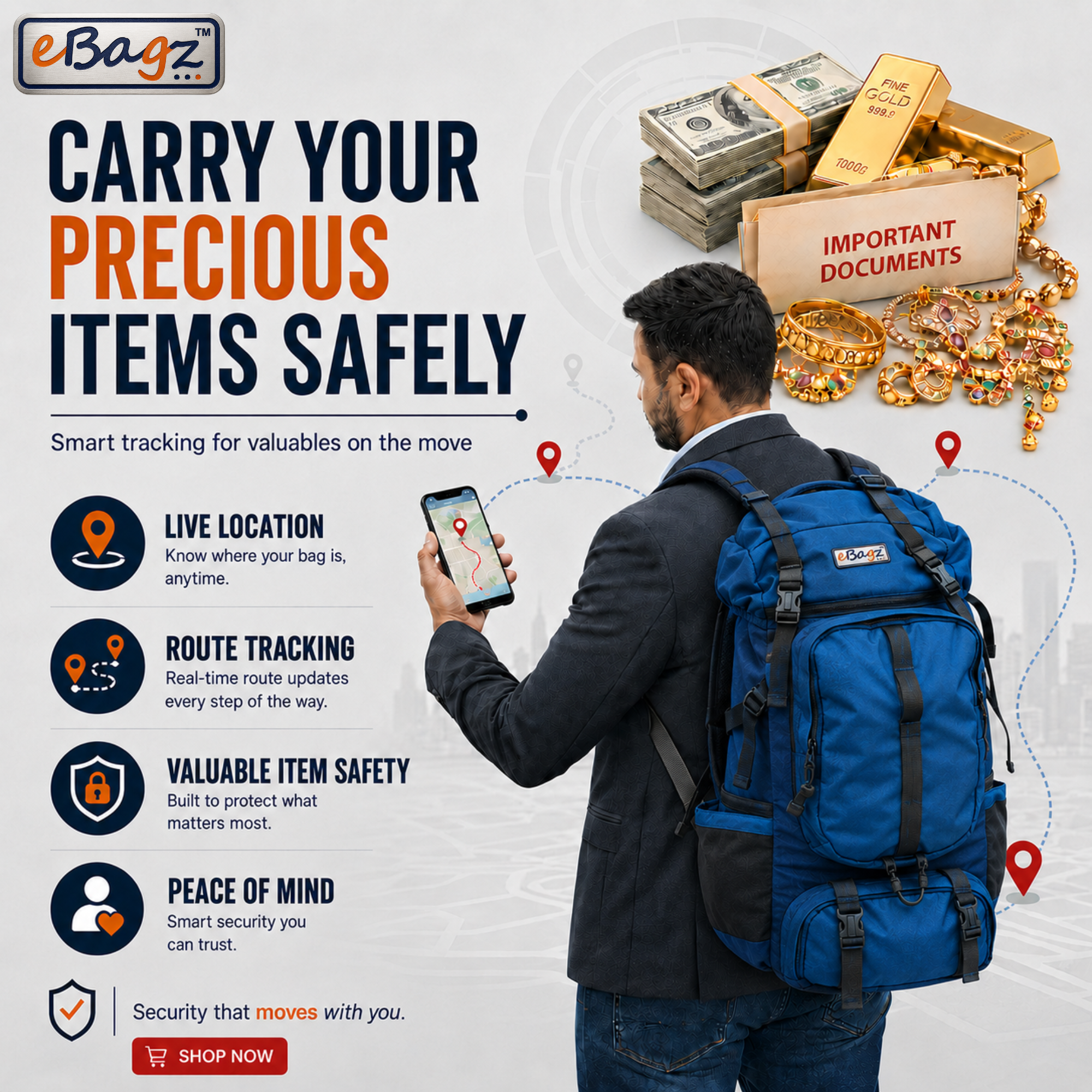 GeoSmart-V 55 Liter GPS + Voice Monitor Rucksack