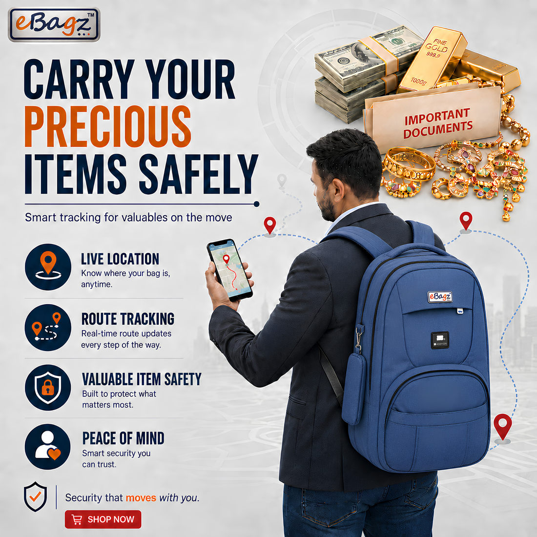 SmartBuddy-V 35 Liter GPS + Voice Monitor Backpack