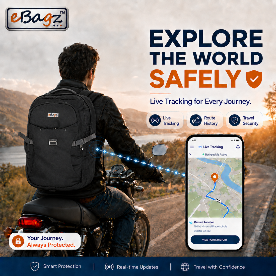 SecureMate-I 45 Liter GPS Backpack