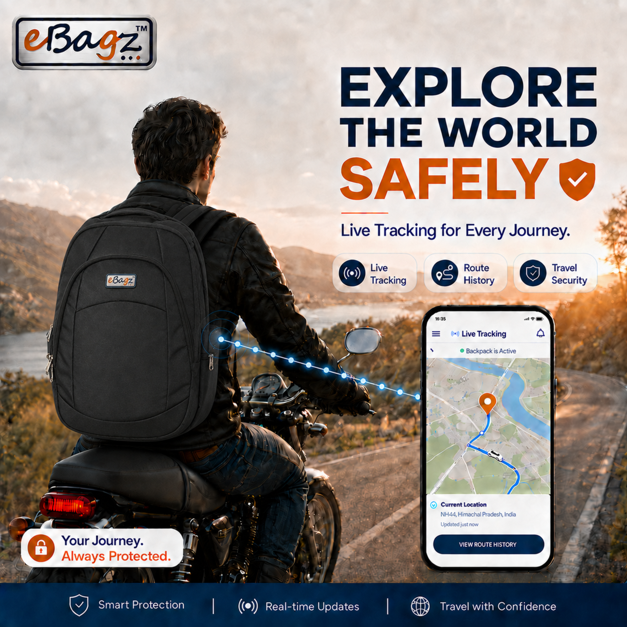 TrackMate-V 45 Liter GPS + Voice Monitor Backpack