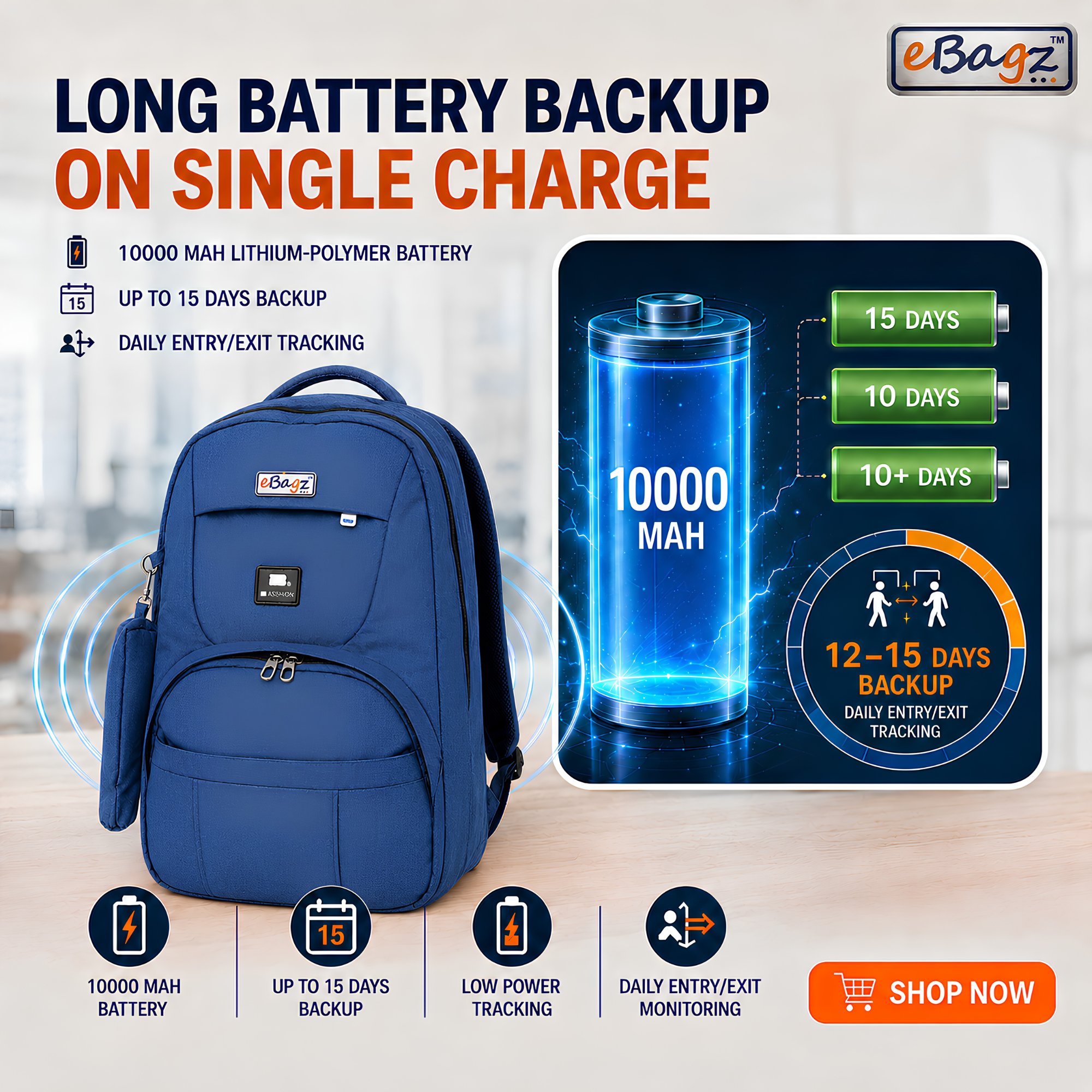 SmartBuddy-V 35 Liter GPS + Voice Monitor Backpack