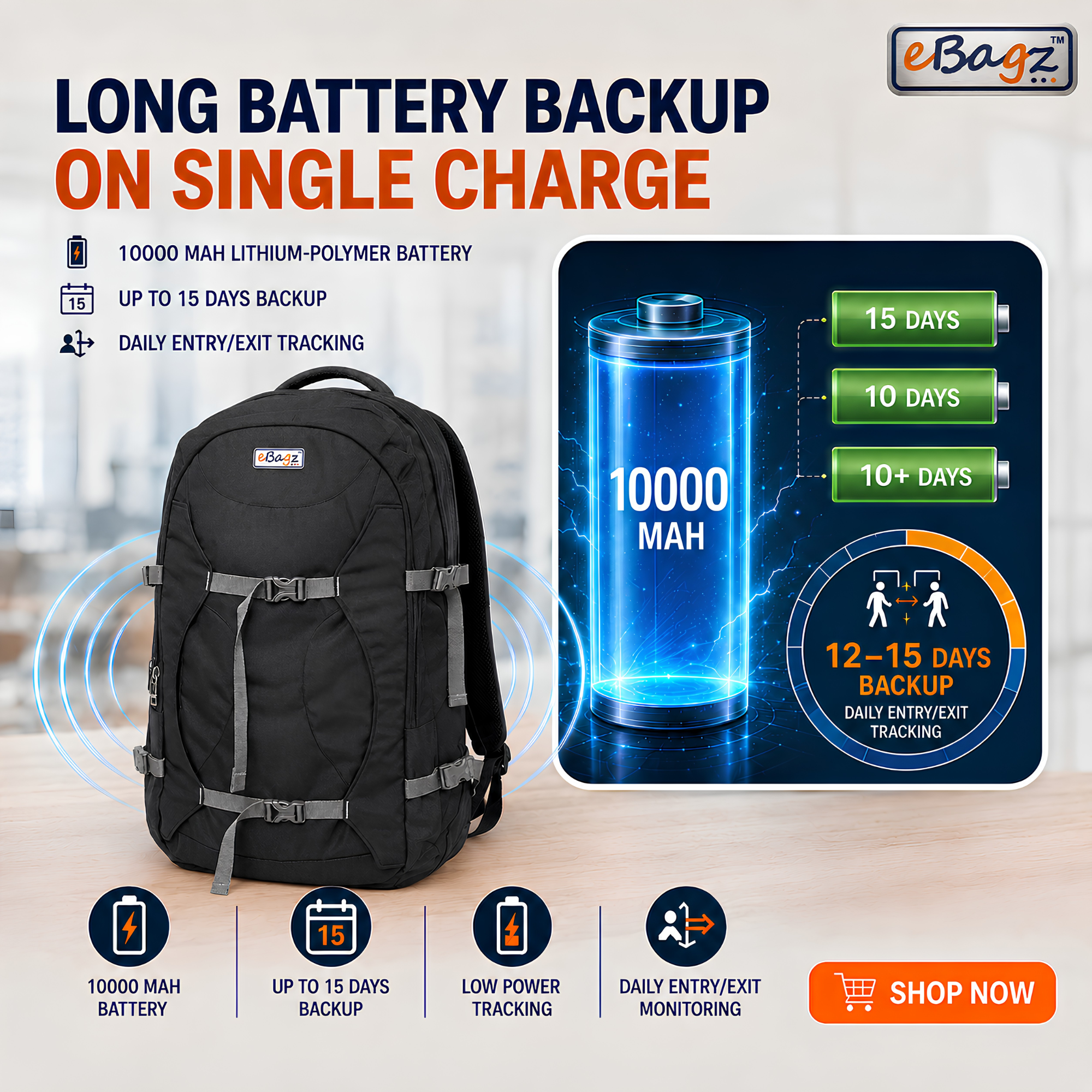 GeoTrack-V 60 Liter GPS + Voice Monitor Rucksack