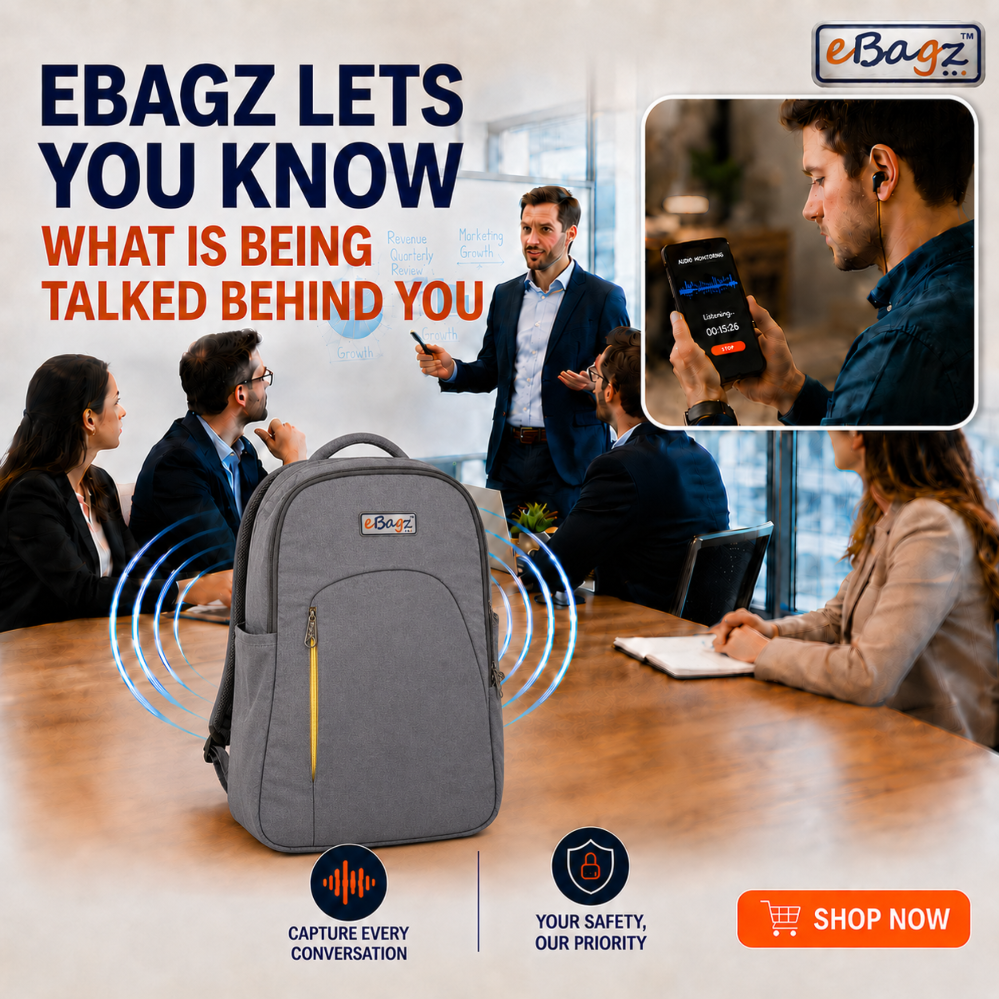 FindBuddy-V 40 Liter GPS + Voice Monitor Backpack