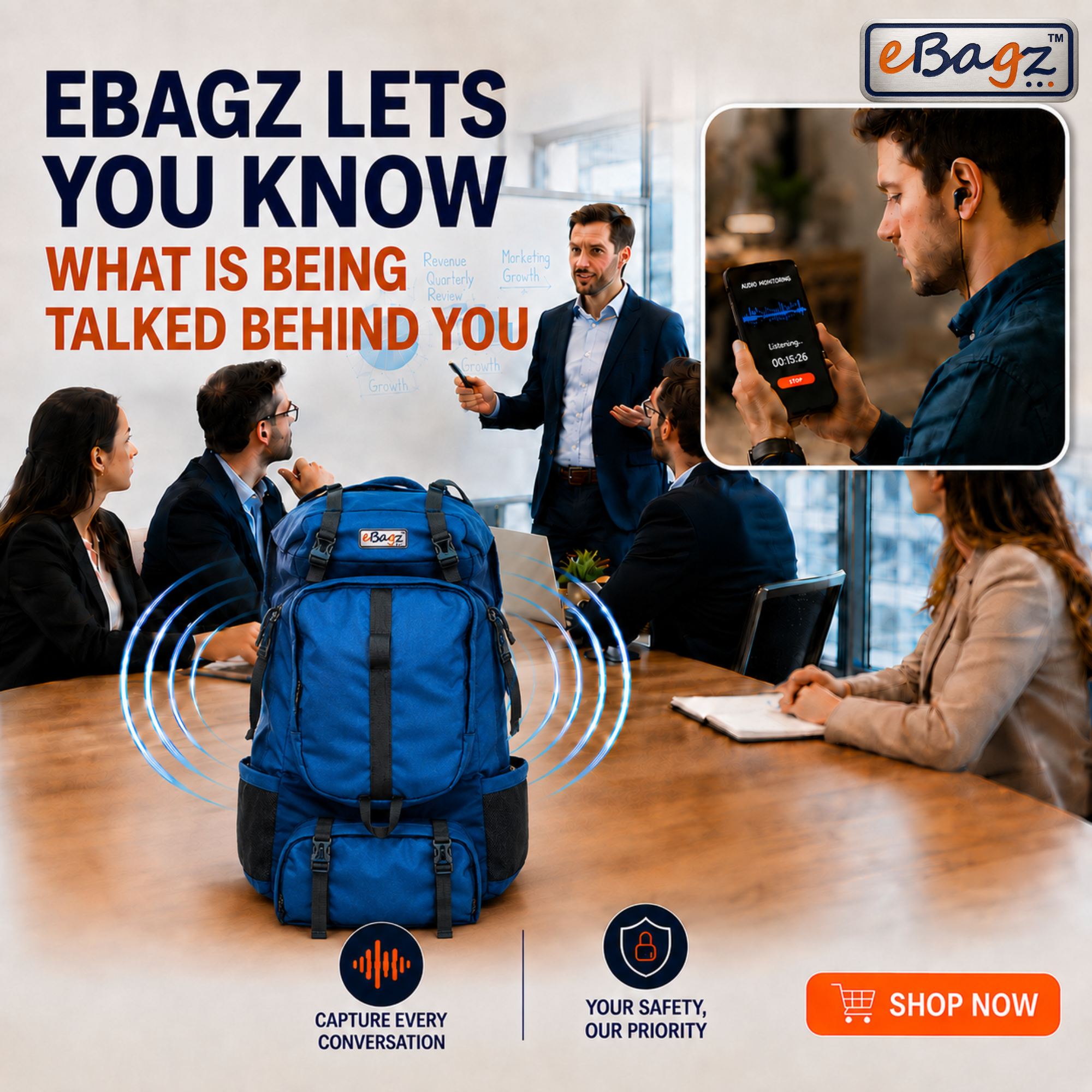GeoSmart-V 55 Liter GPS + Voice Monitor Rucksack