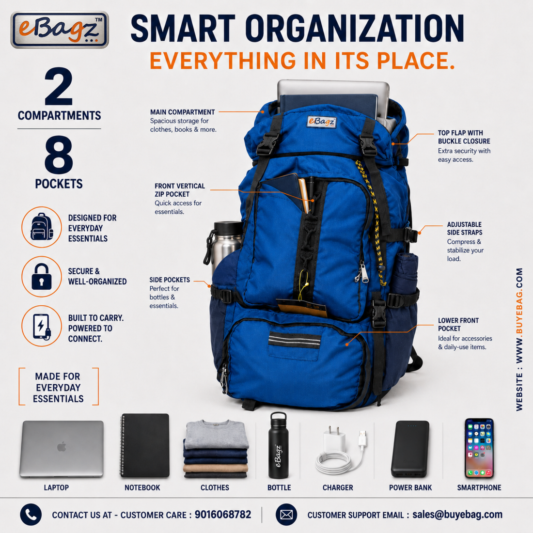 GeoSmart-V 55 Liter GPS + Voice Monitor Rucksack