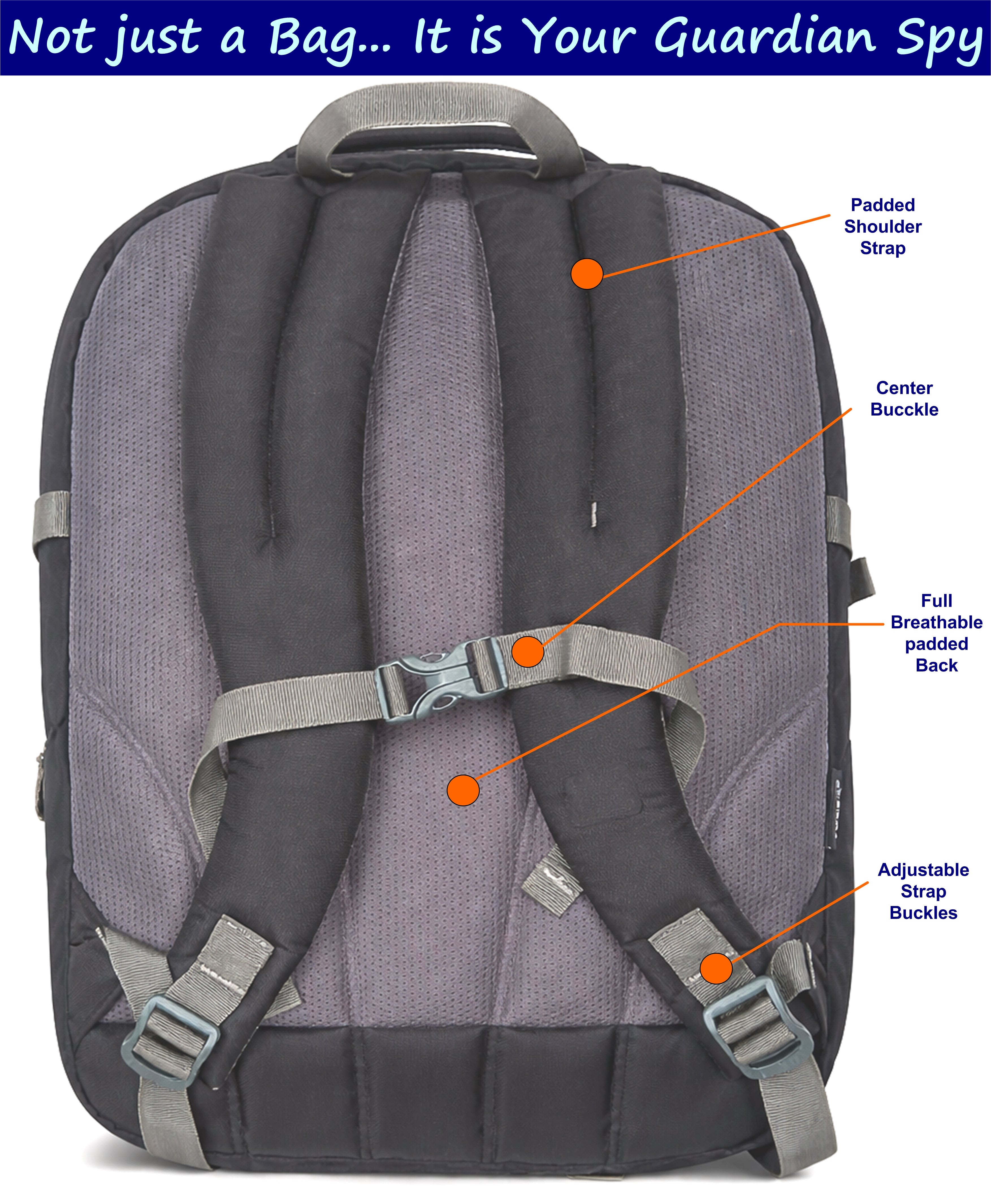 SecureMate-V 45 Liter GPS + Voice Monitor Backpack