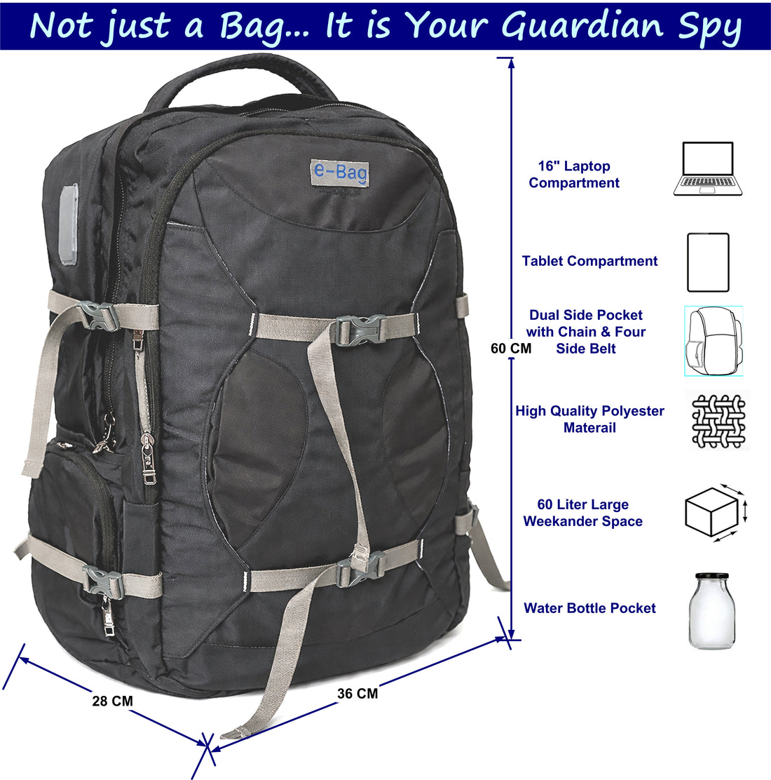 GeoTrack-I 60 Liter GPS Rucksack
