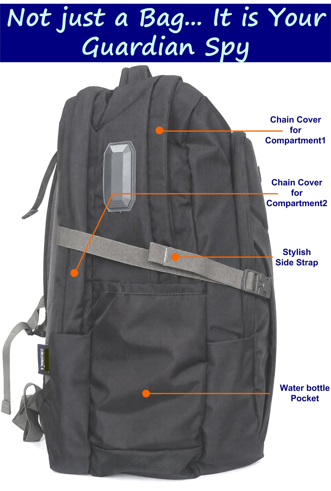 SecureMate-V 45 Liter GPS + Voice Monitor Backpack