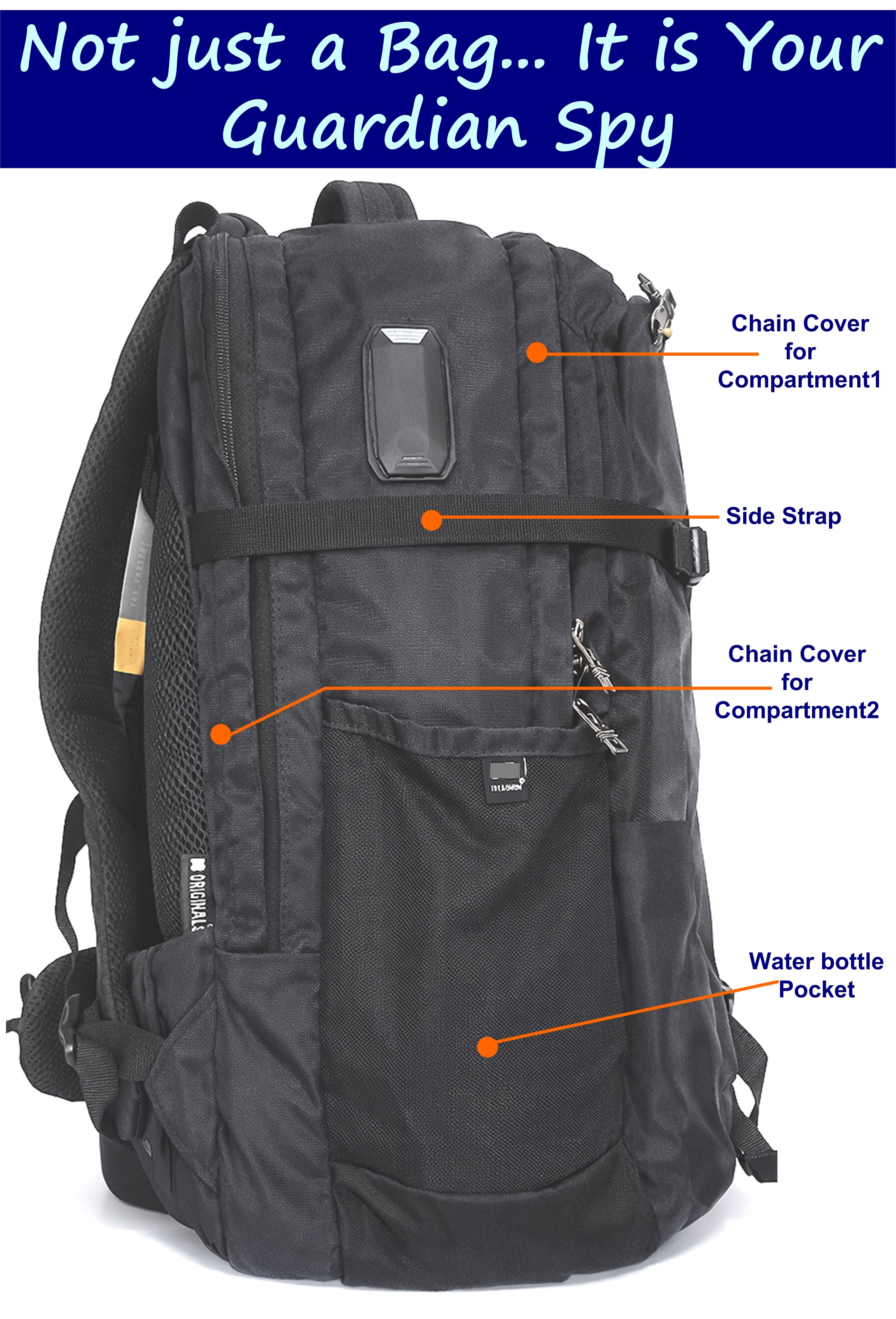 GeoConnect-V 45 Liter GPS + Voice Monitor Rucksack