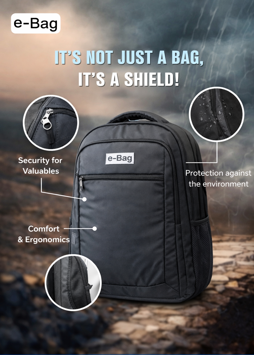 SafeMate-I 27 Liter Grey GPS Backpack