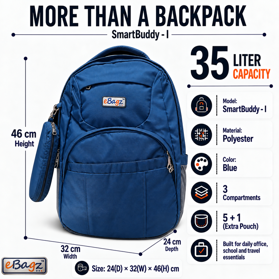 SmartBuddy-I 35 Liter GPS Backpack