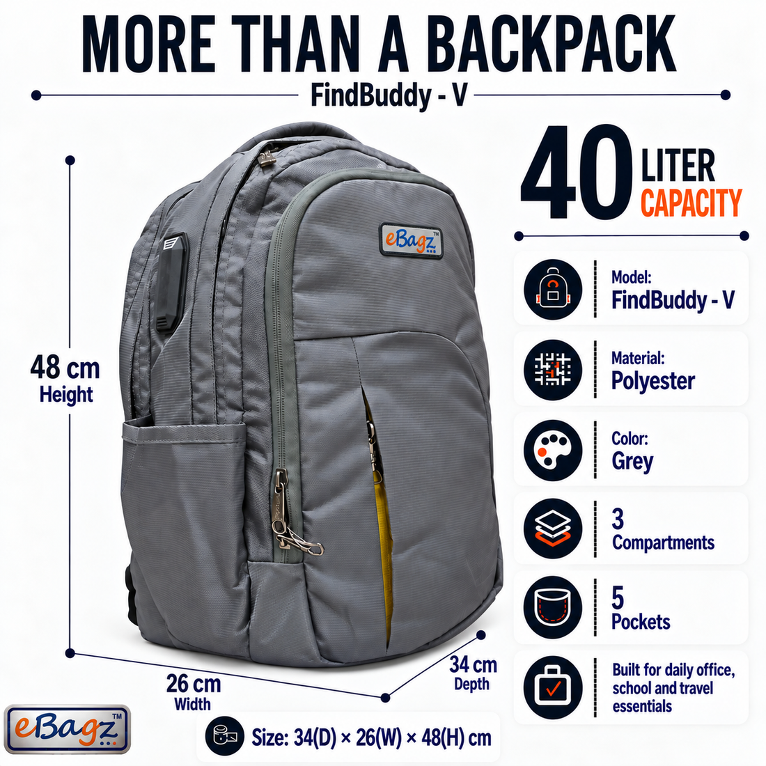 FindBuddy-V 40 Liter GPS + Voice Monitor Backpack