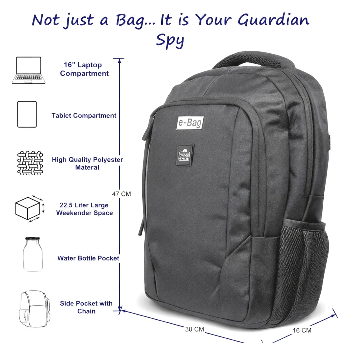 SafeGo-I 22 Liter GPS Backpack